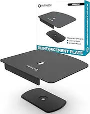 ULTRARM Steel Monitor Mount Reinforcement Plate for Thin, Glass & Other Fragile Tabletop, Steel Bracket Plate Fits Most Monitor Stand Grommet & C-Clamp Monitor Arm Mounts Installation, Black, MAAC-P