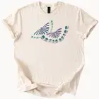 Butterfly Graphic Shirt Vintage Style Nature Insect Tee Art Abstract Retro