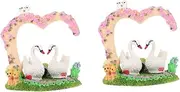 [HOMSFOU] Resin Swan Ornament Lovely Decorative Aquarium Decor for Fish Tank Premium Resin Material Home Office Aquarium Accessory Easy to Care for Vibrant Addition