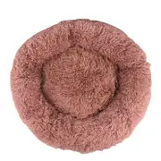 YES4PETS Small Round Calming Plush Cat Dog Bed Comfy Puppy Fluffy Bedding Pink