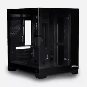 VISION Computer PC Case Compact Panoramic Tempered Glass Gaming Case BLACK MATX