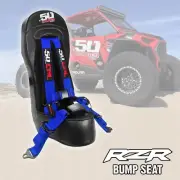 RZR Bump Seat & Blue Harness w/Auto Buckle Polaris RZR XP1000 Turbo S 900/1000