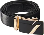 [Holibanna] Jeans Belt Belts for Men Simple Design Belt Mens Belts for Jeans Sturdy Buckle Belt Men Belt Adjustable Belt But Belt Leather Belt Automatic Buckle Belt Black