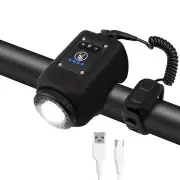 Bike Horn with Light, 110 dB Bicycle 2 in 1 Electric Horn Front Headlight, US...