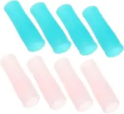 SAFIGLE 8Pcs Silicone Protective Sleeve for Nail Cuticle Scissors Non for Pedicure Tools Soft Silicone Scissor Protectors for Manicure Kit