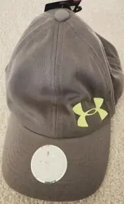 Under Armour Hat Cap Girls Gray Adjustable Logo OSFM NWT