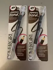 2 Covergirl Perfect Blend Eye Liner Pencils, Black Brown