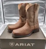 Ariat Rambler Square Toe Brown Boots Men's Size US 9.5D NEW (L2-B2)