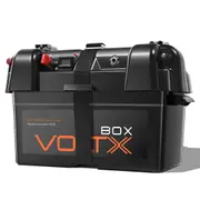 VoltX 12V Lithium Battery Box 2 x USB Portable Deep Cycle Camping Cig Socket
