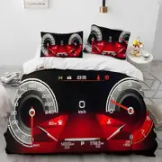 v2461 Bed Sheets Racing Car Dashboard Comforter Bedding Set,Duvet Cover Bed Set Quilt Cover Pillowcase,King Queen Size Bedding Set Adult Child 3-Piece
