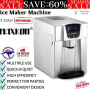 Maxkon 3L Ice Maker Machine 3in1 Portable Water Dispenser Countertop Bullet Cube