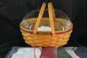 Longaberger 2004 Christmas Collection Red Get-Together Basket Combo w/2 Liners!