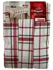 St Nicholas Square Happy Hollydays Red Plaid Tablecloth 60x120 Oblong