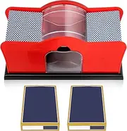 Autotron Manual Hand Shuffle Machine, Including 2 Decks of Playing Cards. Suitable for Playing Uno, Hold'em, Blackjack, Rummy, Phase 10, Skip-Bo and Other Games.