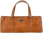 [Acos] Sachi 1 Bottle Wine Tote Bag Insulated Carrier Purse Handbag Faux Lether Tan