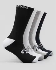 [Billabong] Billabong Men's Sports Socks 5 Pack Size 11-14 11-14 Multicolor