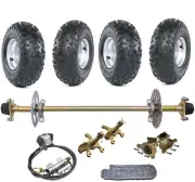 740mm Rear Live Axle kit 6" Wheels Brake for ATV Golf Go kart Quad Dirt bike