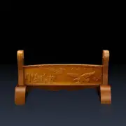 Wood Japanese Samurai Sword Holder Stand Katana Tanto Rack Eagle Carved 1 Tier
