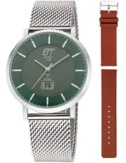 ETT Eco Tech Time EGS-11622-81MS Mens Watch Atacama Solar Radio Controlled 40mm