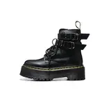 DR.MARTENS JADON 環扣漆皮拉鍊馬丁靴男女通用黑色