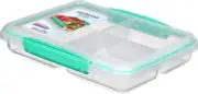 Sistema To Go Multi Split Food Storage Container, Clear with Coloured Clips, 820