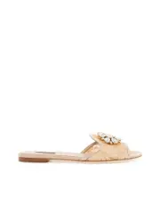 Dolce & Gabbana Bianca Lace Slides