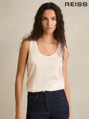 Reiss White Ruby Silk-Front Cami Top (AN3988) | $180