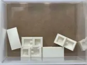 LEGO Parts - White Slope, Curved 2 x 1 x 2/3 - No 11477 - QTY 5