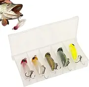 Pencil Floating Lure - Realistic Fish Bait with Hook,Silent Floating Swimbait with Tackle Box Pencil Fishing Gear for Perch & Catfish