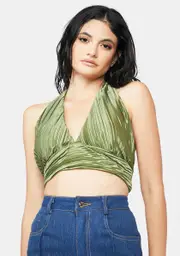 Seek And Find Velvet Halter Top