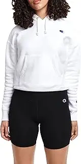 [Champion] Women's Reverse Weave Hoodie,White,Medium