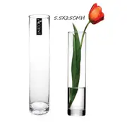bulk 12 Glass Cylinder Vase Flower 5x25cm