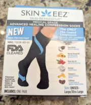 Skin Eez Skin-Reparative Medical Grade Compression Socks Black size L/XL