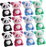 BRIGHTFUFU 36Pcs Cute Panda Erasers for Bulk Adorable Mini Animal Erasers Fun Pencils for and for Classroom Prizes and Party Favors
