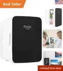 Eco-Friendly 10L Mini Fridge with Glass Front - Cooling & Warming Function