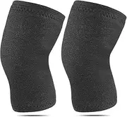 yupeuooe 1 Pair Winter Thermal Knee Support Sleeves, Thermal Knee Warmer with Warm Lining, Winter Adjustable Soft Breathable Leg Sleeves for Ski Cycling Dance Runing, Multicolor,