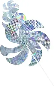 PAMINGONO 1 Set Reflective Windmill String Rotating Pinwheels for Outdoor Bird Deterrent Decorative Wind Spinners for Garden and Lawn Use Lightweight and Durable Design
