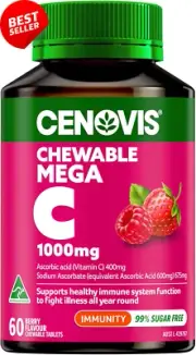 Chewable Mega Vitamin C 1000mg (Berry), 60 Tablets