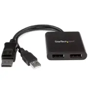 StarTech MSTDP122DP DisplayPort to DisplayPort Multi-Monitor Splitter 2-Port MST