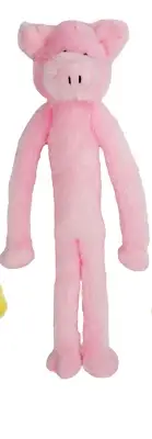 Tiny Multipet Slevins Extra Small Hanging Plush Pig Squeaker Dog Toy Ultra Soft