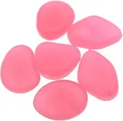 Qeesio 100Pcs Glow Pebbles Glow in The Dark Decorative Stones Rocks for Garden Path Walkway Yard Fish Tank, Watermelon Red