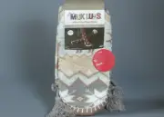 MUK LUKS MULTICOLOR Womens Slip Resistant Slipper Socks #2 Sz S/M