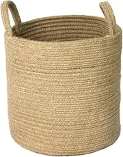 WAZIJ Large Capacity Cotton Rope Storage Basket for Toys and Clothes-Dirty Clothes Basket Multifunctional Organizer for Home B