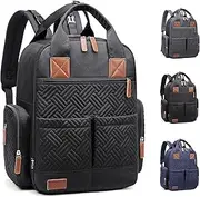 JEFEYA Baby Diaper Bag Backpack, Large Capacity Waterproof Multifunctional Baby Essentials Backpack, Baby Items Backpack with Insulation Layer and Wet/Dry Separator Layer for Mom and Dad