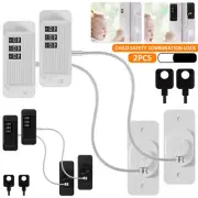 2Pcs Refrigerator Lock Self Adhesive Fridge Combination Lock Child Safe·-·~