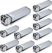 10Gtek for Cisco SFP-10G-SR, 10Gb/s SFP+ Transceiver Module, 10GBASE-SR, MMF, 850nm, 300-meter, Pack of 10