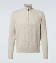 [Arch4] Arch4 Thames cashmere half-zip sweater AU 87 white