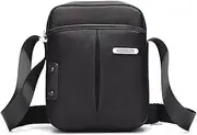[DGXWLLW] Small Crossbody Messenger Bag for Men Women, Trendy Men's Water Resistant Portable Bag Shoulder Bag Lightweight Casual Man Purse Wallet for Business Office Travel, Black, Black