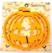 Halloween Jack O' Lantern Silicone Trivet Social Chef Orange