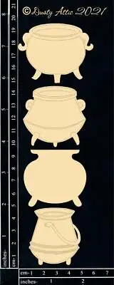 Dusty Attic Chipboard 3x8 - Cauldrons, DA3113